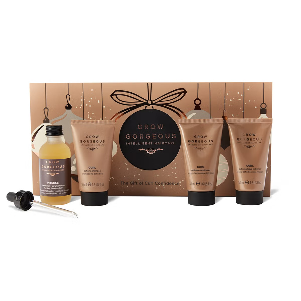 Grow Gorgeous Curl Confidence 4-Piece Gift Set Shampoo Conditioner Cream Serum